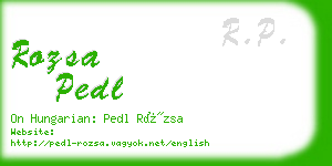 rozsa pedl business card